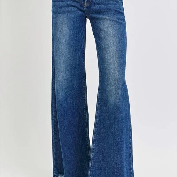 RISEN Full Size Mid Rise Wide Jeans Plus Size - Picture 6 of 7